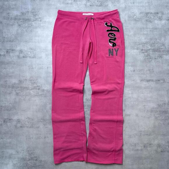 Aeropostale Pants - Y2K Aeropostale 00s Pink Flared Sweatpants